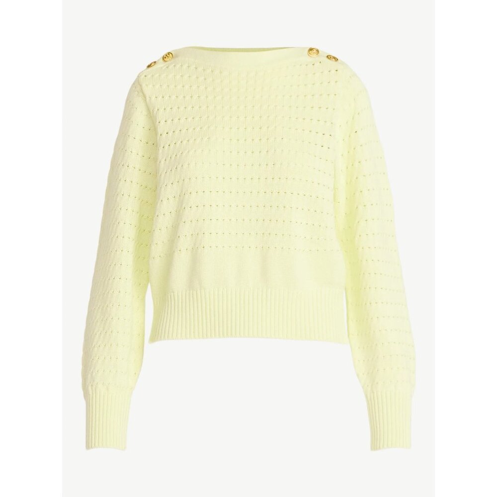 NWT Button Shoulder Sweater with Long Sleeves